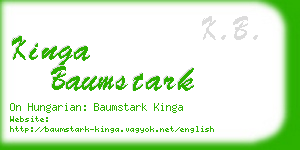 kinga baumstark business card